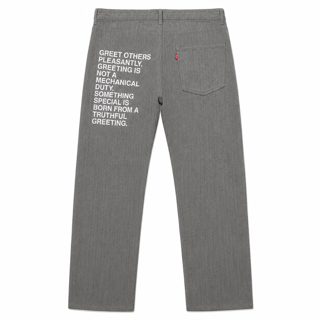 Junya Watanabe x Levis Pinstripe Poem Jeans