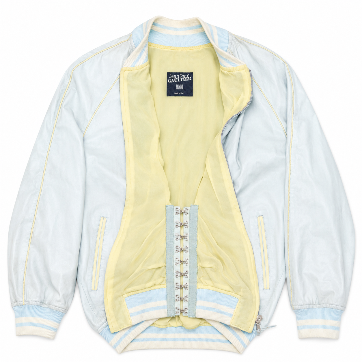 Jean Paul Gaultier Leather Corset Bomber
