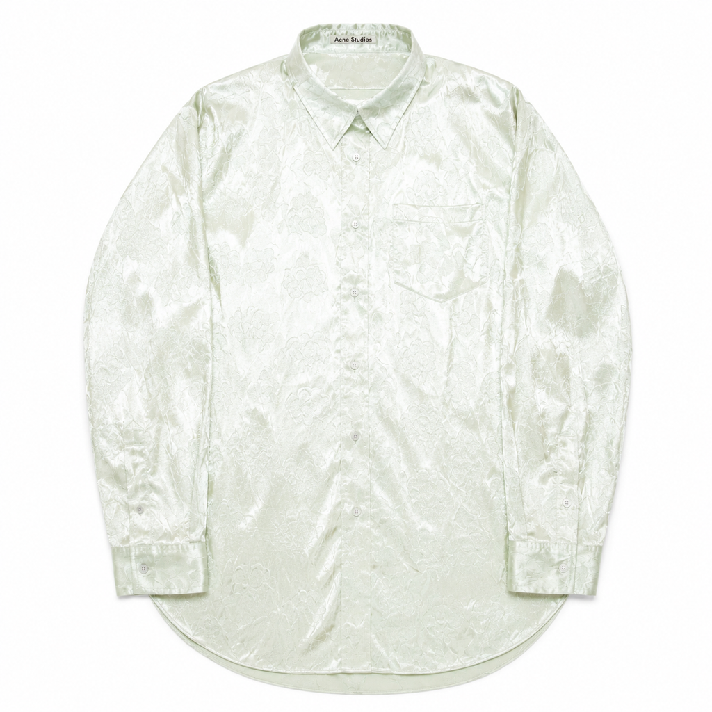 Acne Studios Floral-Embossed Satin Shirt