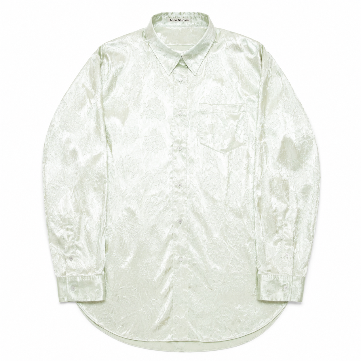 Acne Studios Floral-Embossed Satin Shirt
