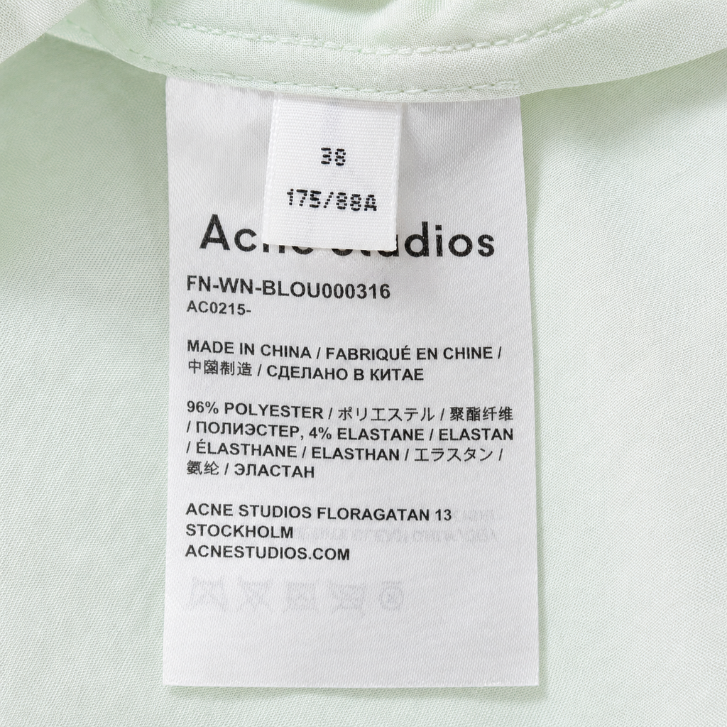 Acne Studios Floral-Embossed Satin Shirt