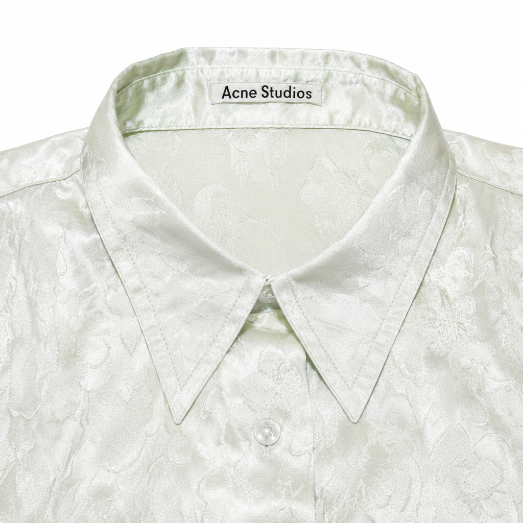 Acne Studios Floral-Embossed Satin Shirt