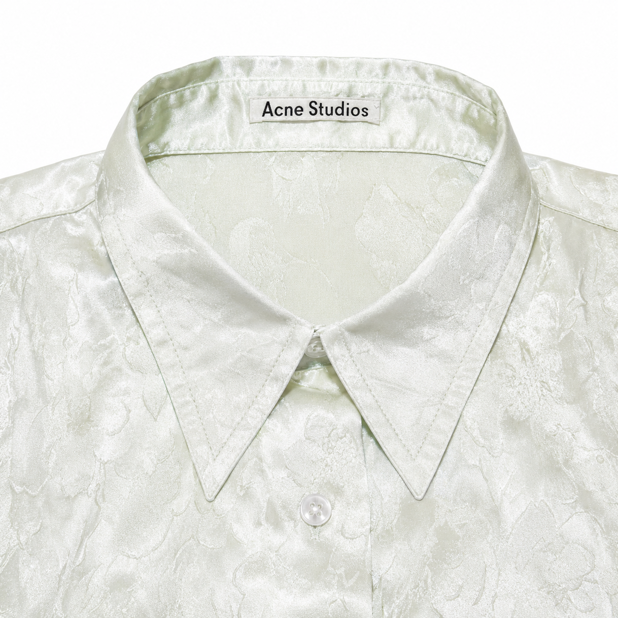 Acne Studios Floral-Embossed Satin Shirt