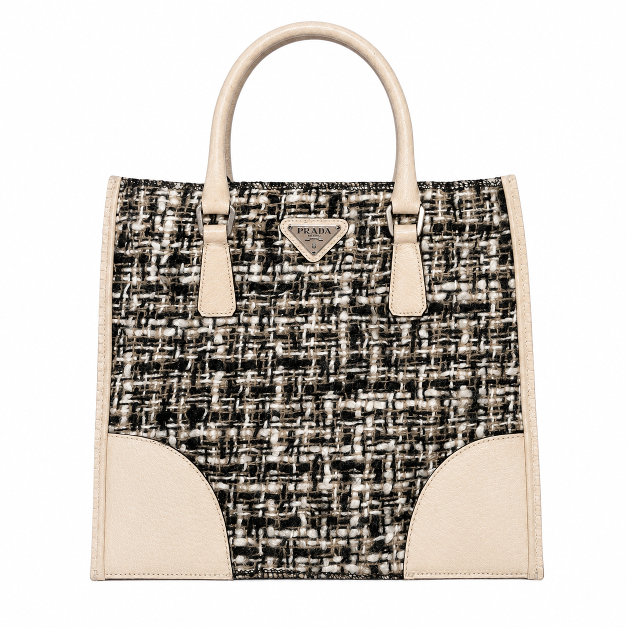 Prada Mini Tweed Tote Bag