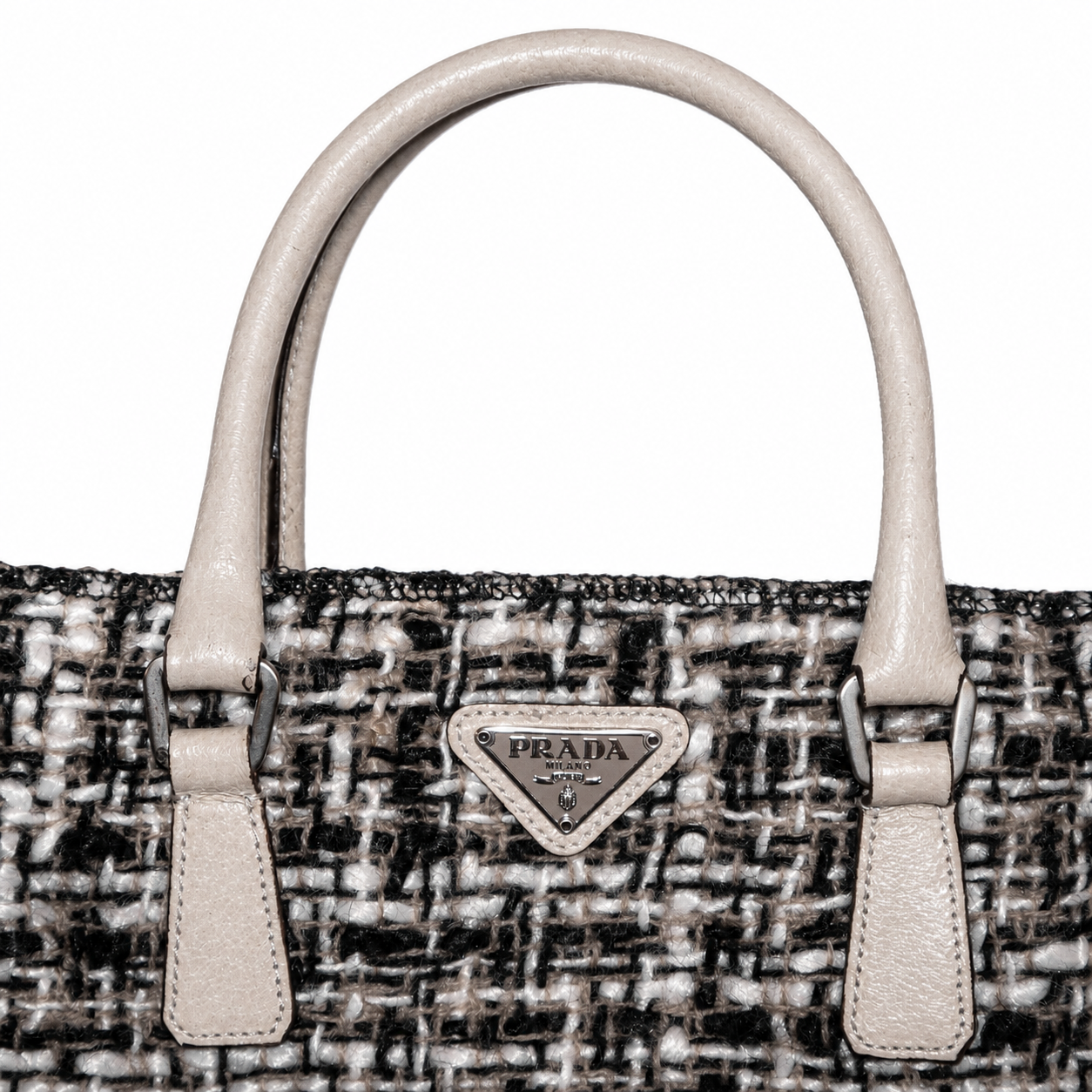 Prada Mini Tweed Tote Bag