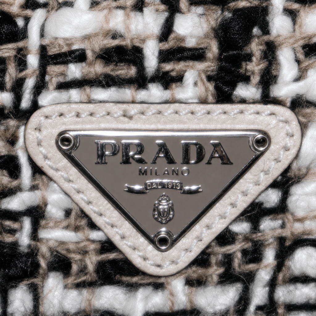 Prada Mini Tweed Tote Bag