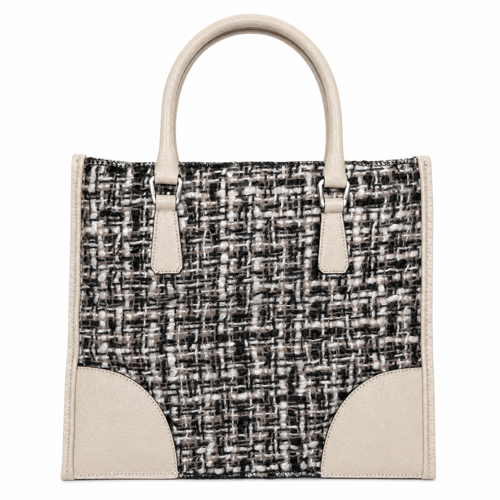 Prada Mini Tweed Tote Bag