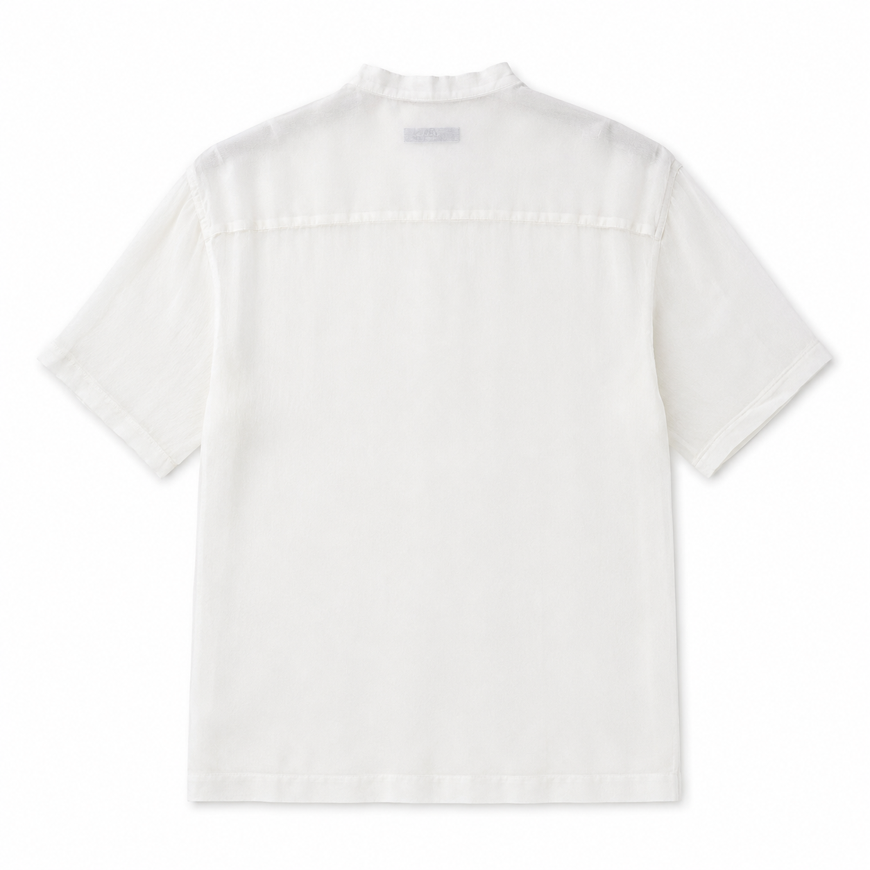 Issey Miyake Mandarin Collar Crepe Fabric Shirt