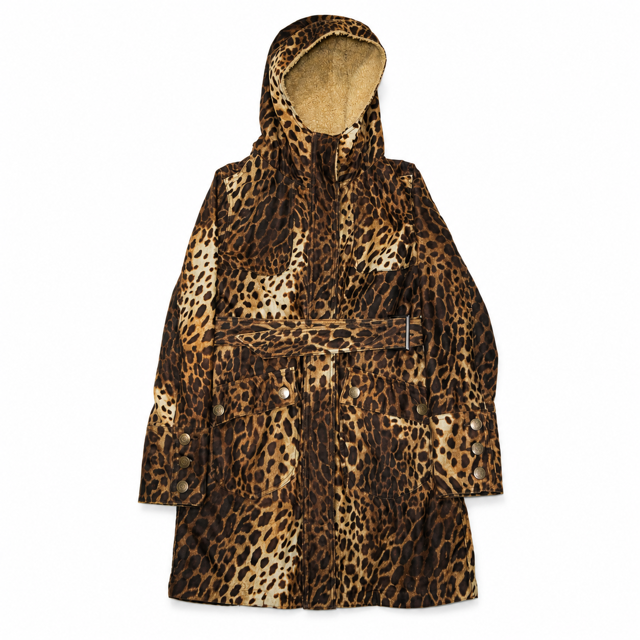 Hysteric Glamour Cheetah Print Shearling Parka