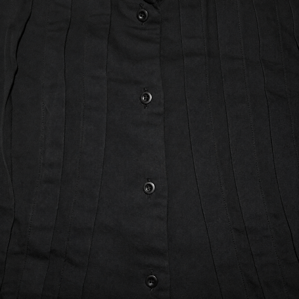 Issey Miyake Pleated Convertible Collar Shirt ★