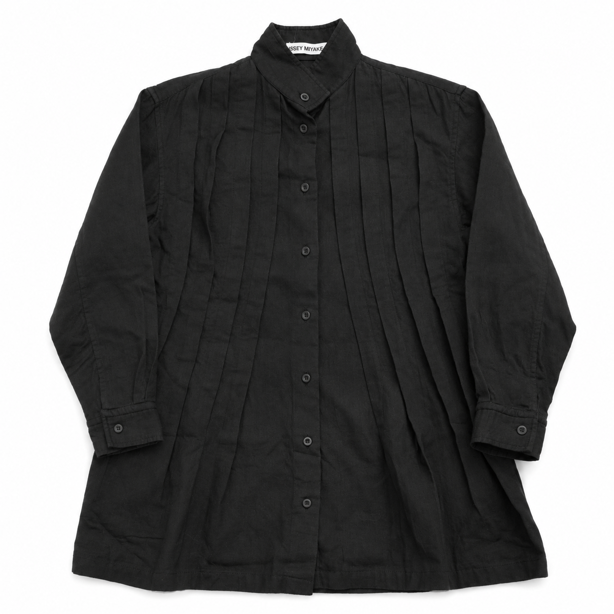 Issey Miyake Pleated Convertible Collar Shirt ★
