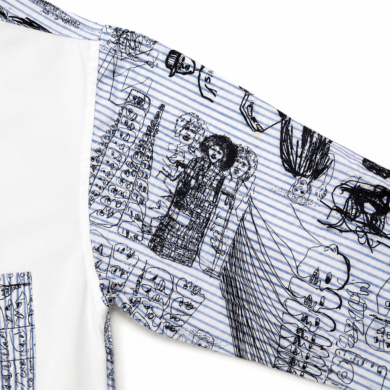 Comme des Garcons SHIRT Printed Pinstripe Button Down Shirt