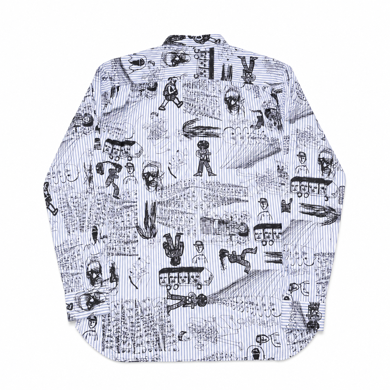 Comme des Garcons SHIRT Printed Pinstripe Button Down Shirt
