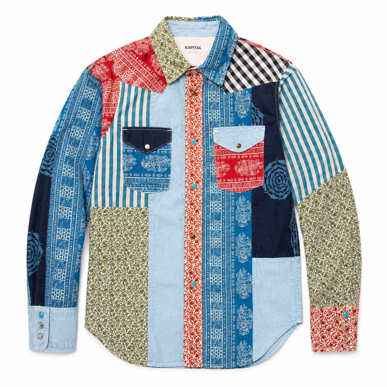 Kapital Patchwork Buttondown Shirt