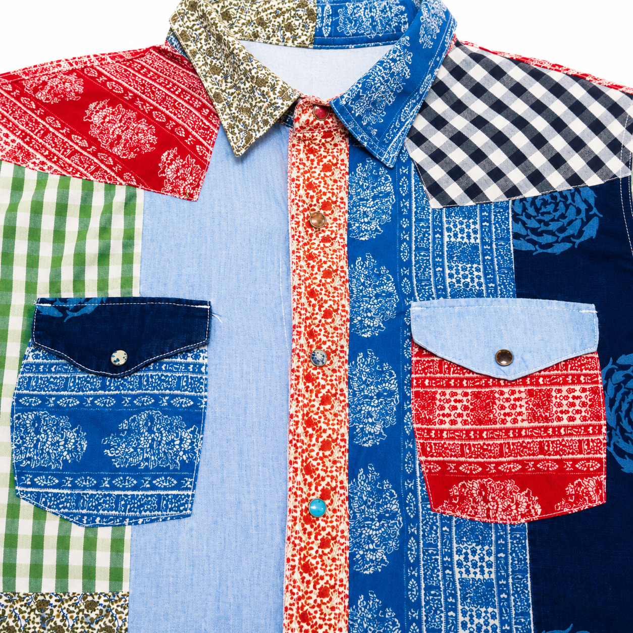 Kapital Patchwork Buttondown Shirt