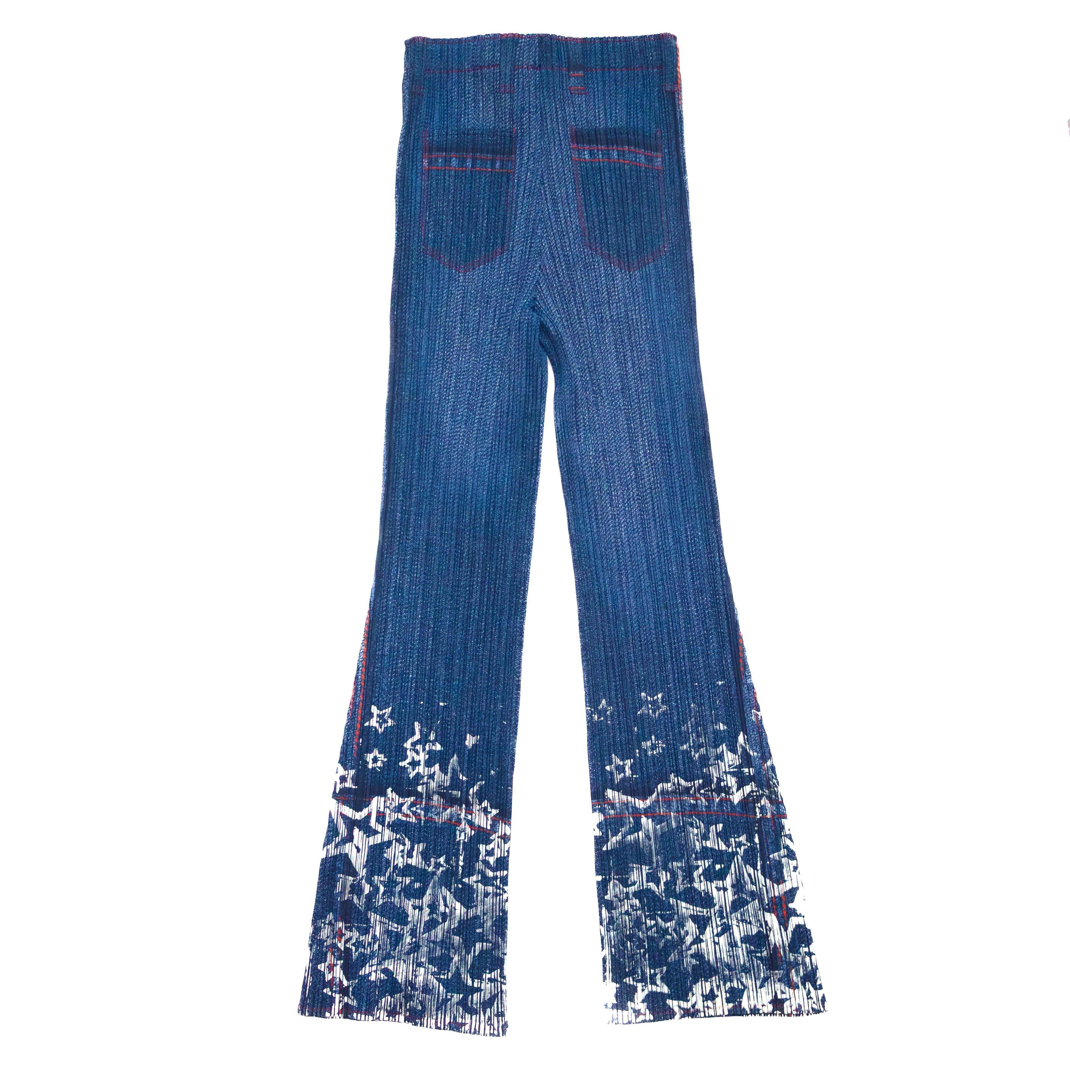 Issey Miyake Denim Jean Effect Pleats ★