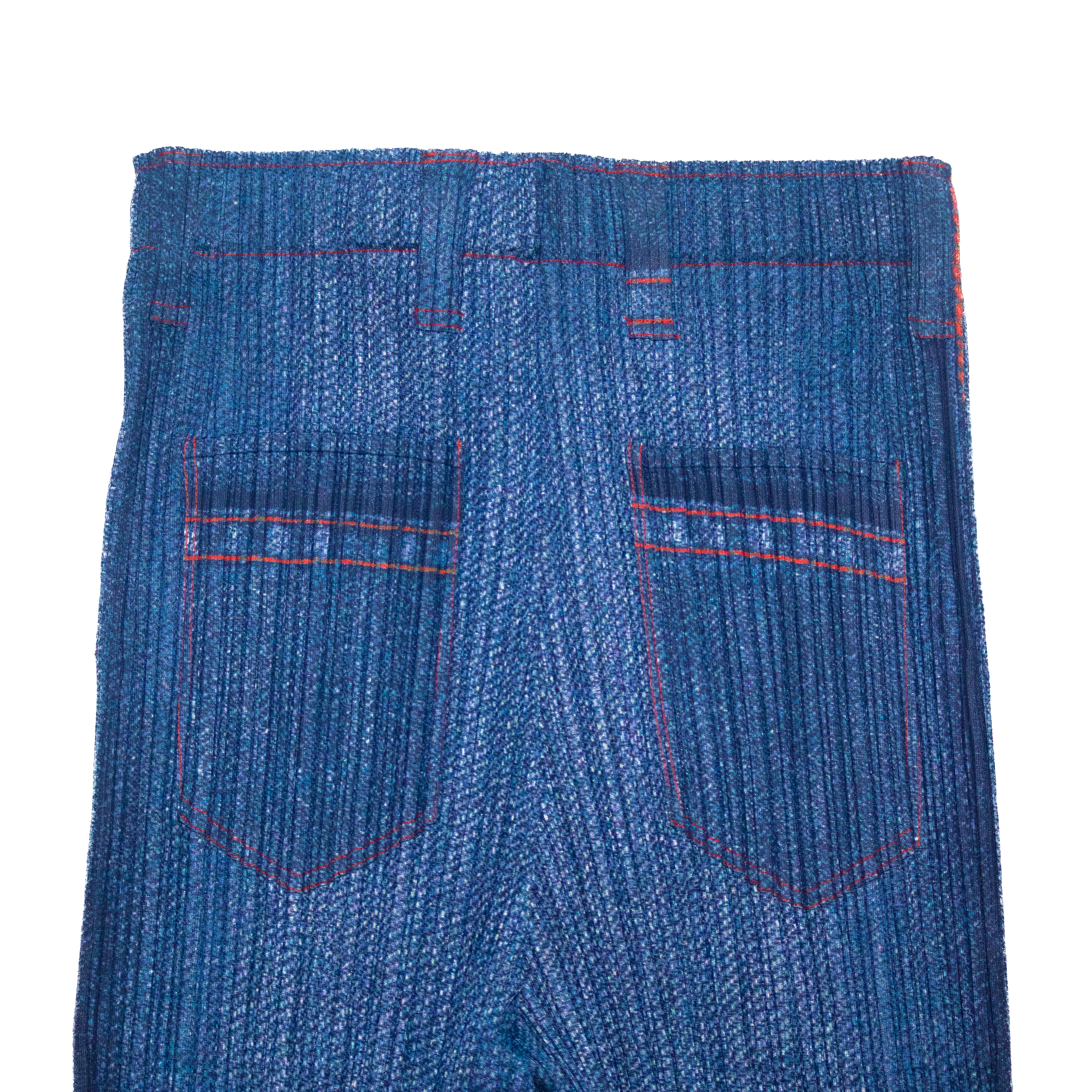 Issey Miyake Denim Jean Effect Pleats ★