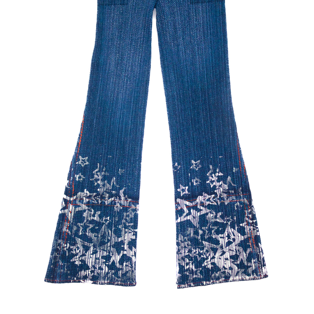 Issey Miyake Denim Jean Effect Pleats ★
