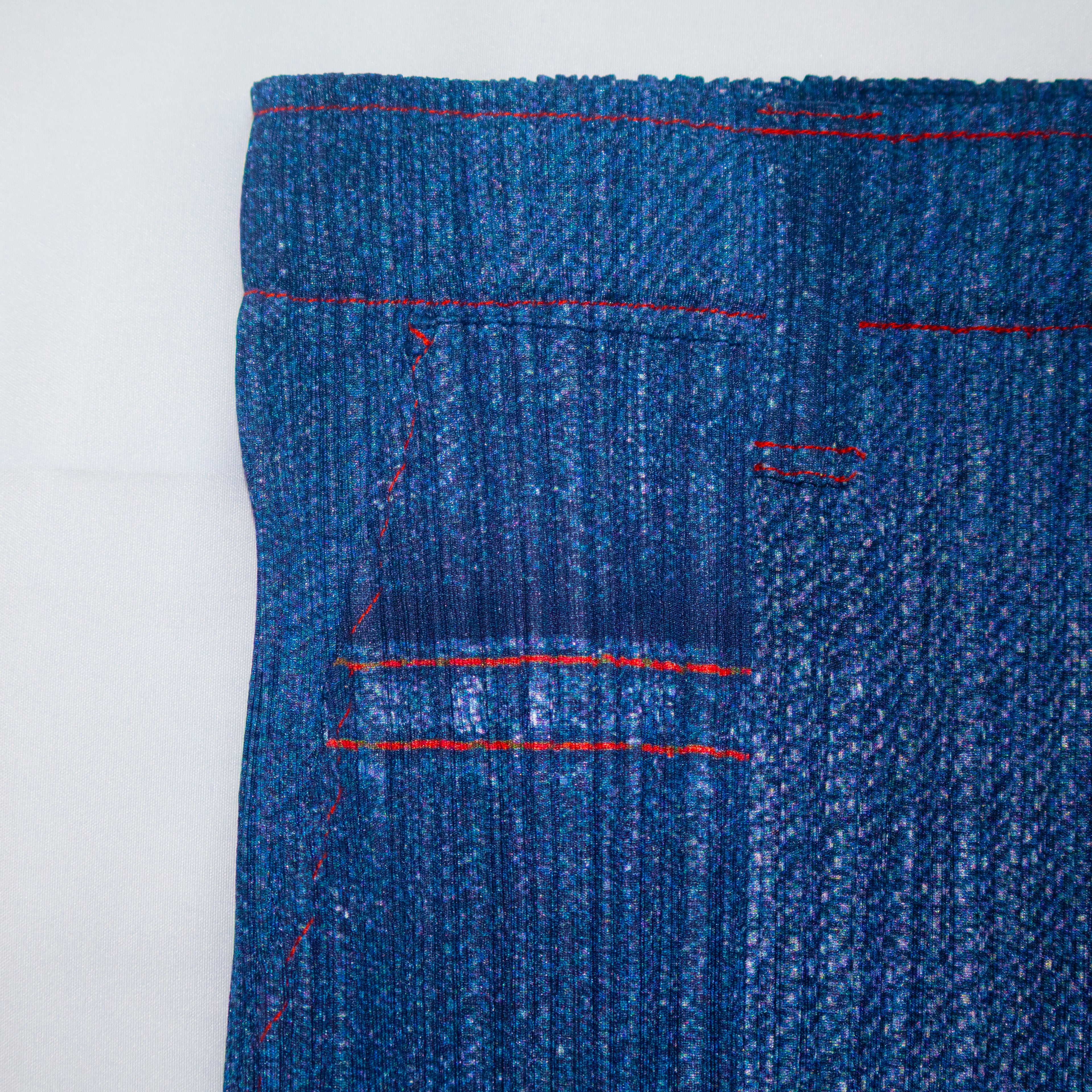 Issey Miyake Denim Jean Effect Pleats ★