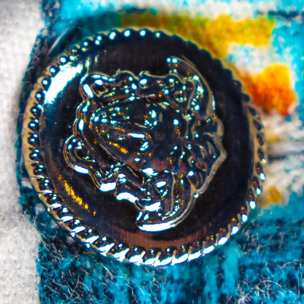 Versace Perfume Bottle Print Denim