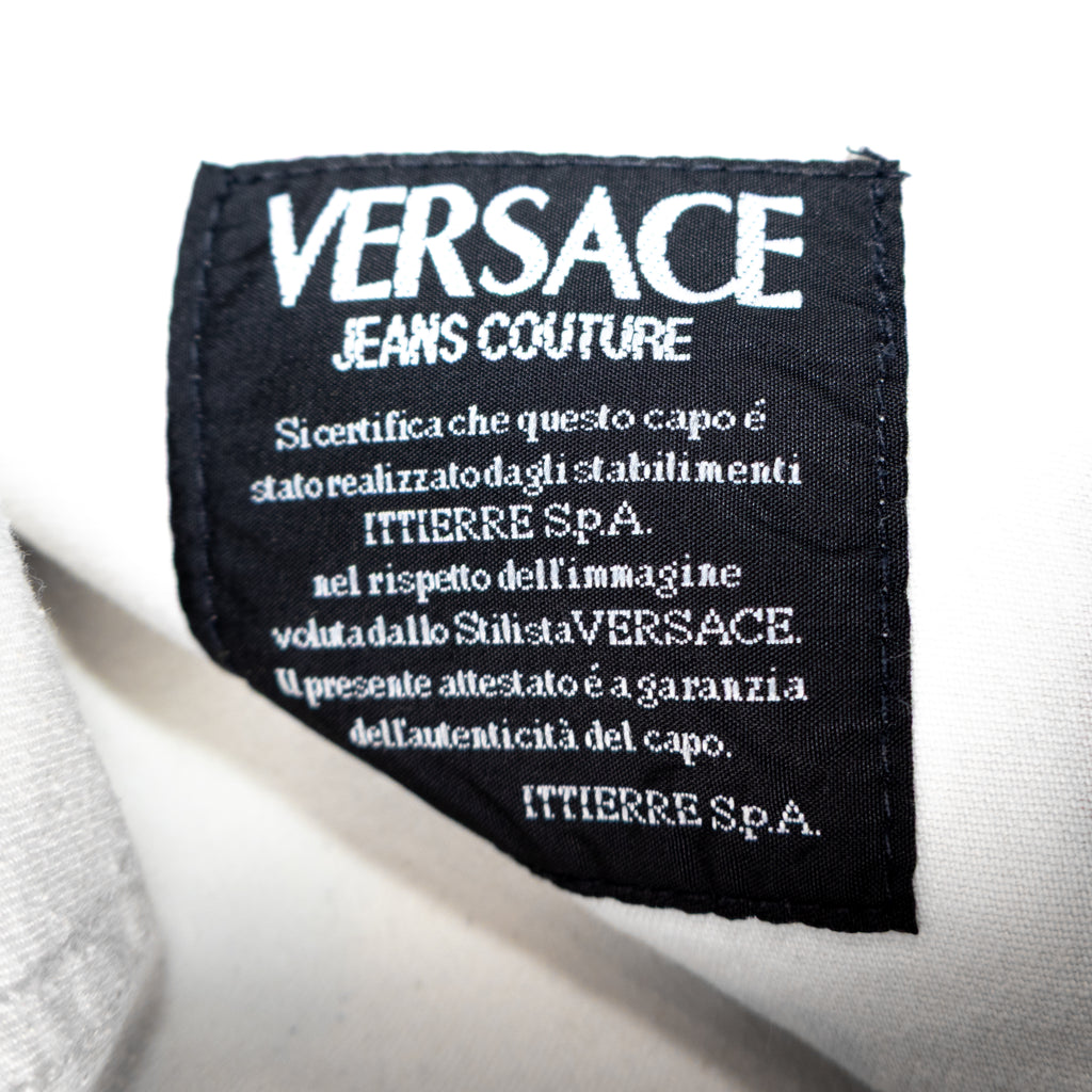 Versace Perfume Bottle Print Denim