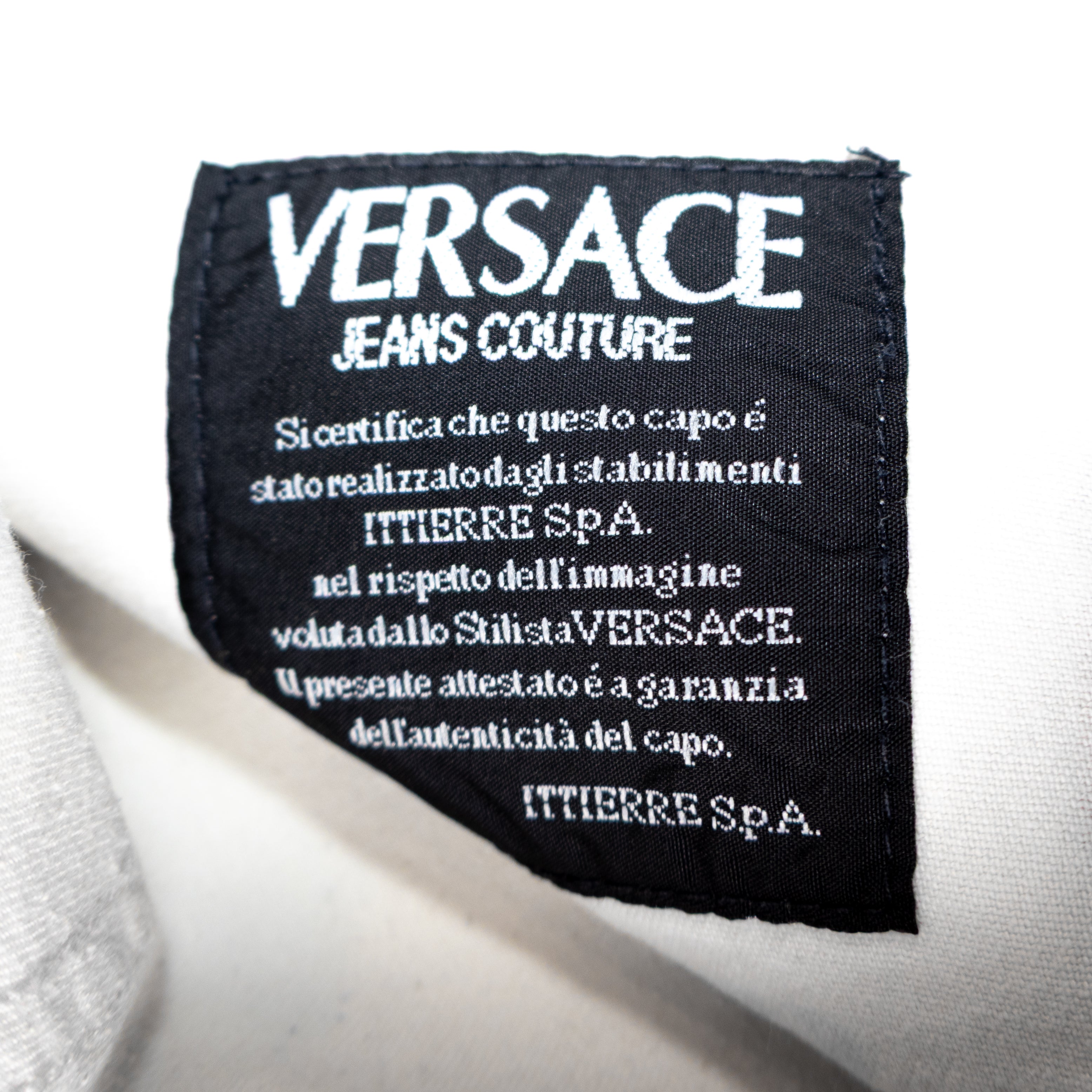 Versace Perfume Bottle Print Denim