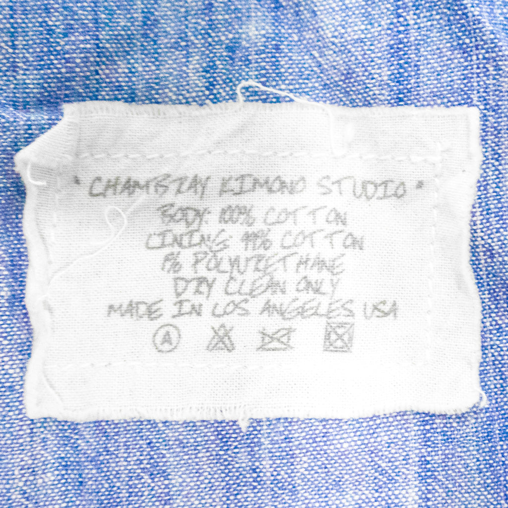 Greg Lauren Denim Patchwork Chambray Kimono