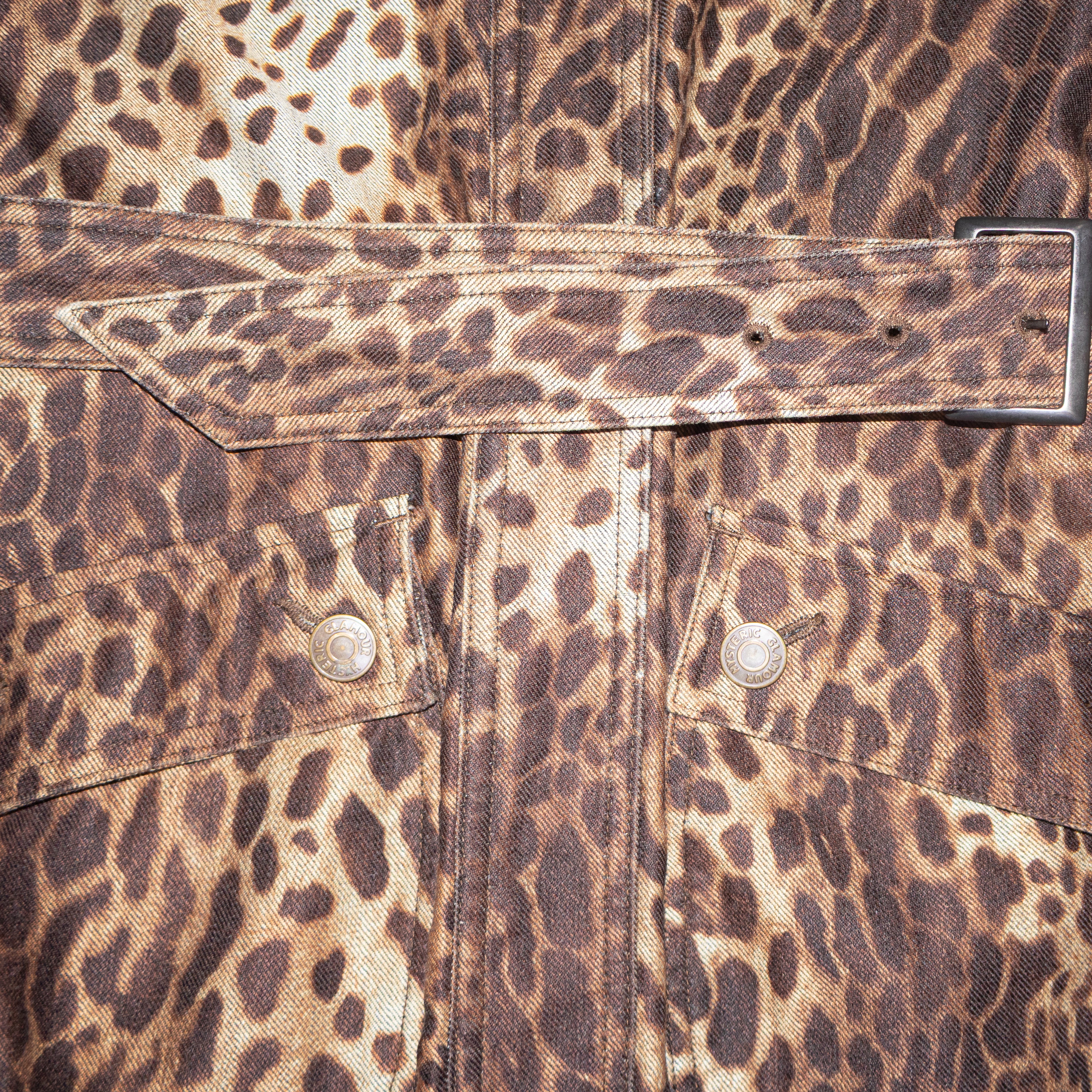 Hysteric Glamour Cheetah Print Shearling Parka
