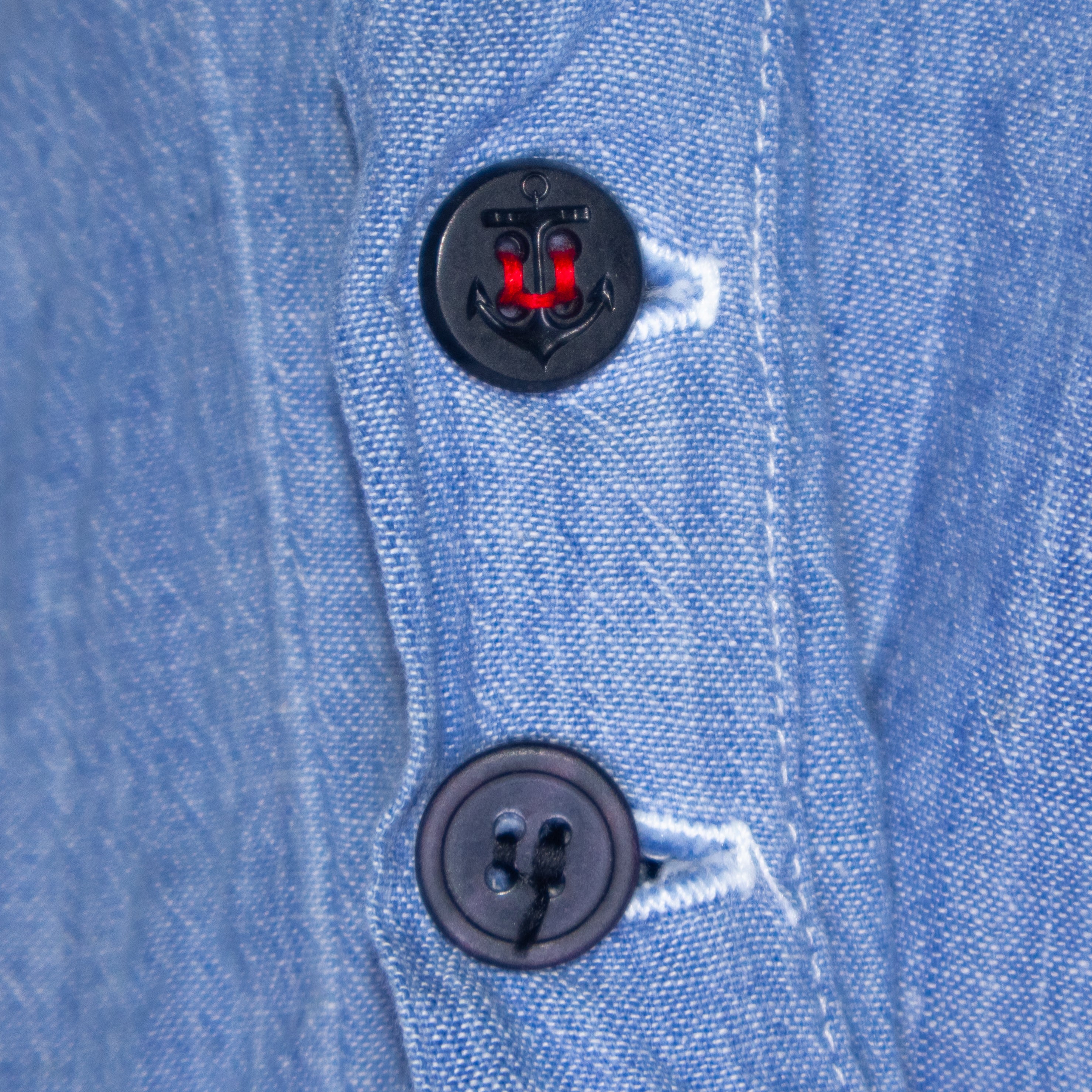 Greg Lauren Denim Patchwork Chambray Kimono