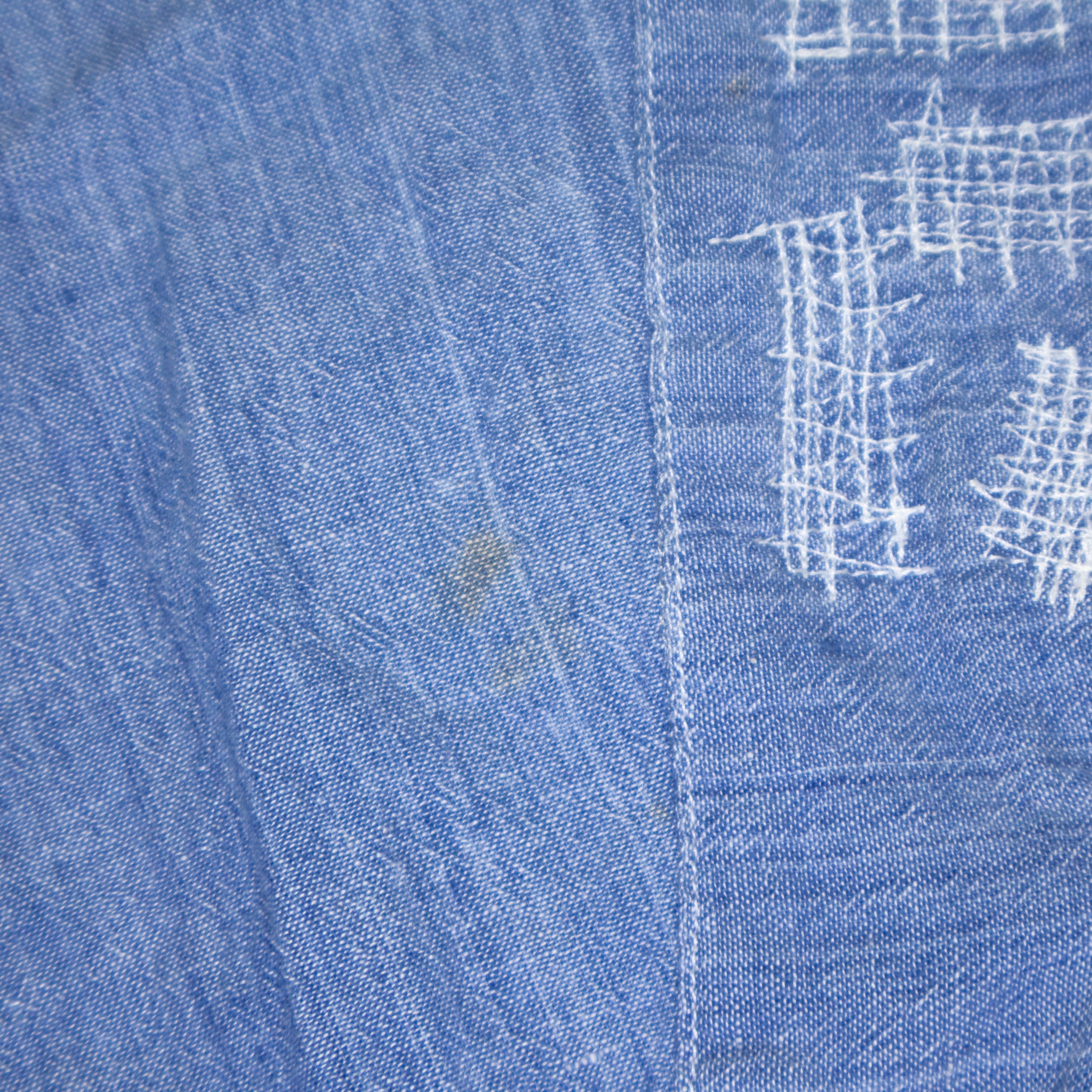 Greg Lauren Denim Patchwork Chambray Kimono